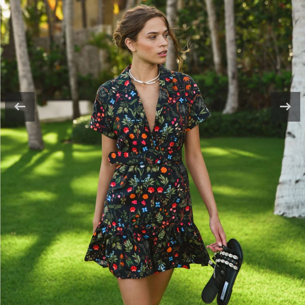 Hutch Peach Belted Dress